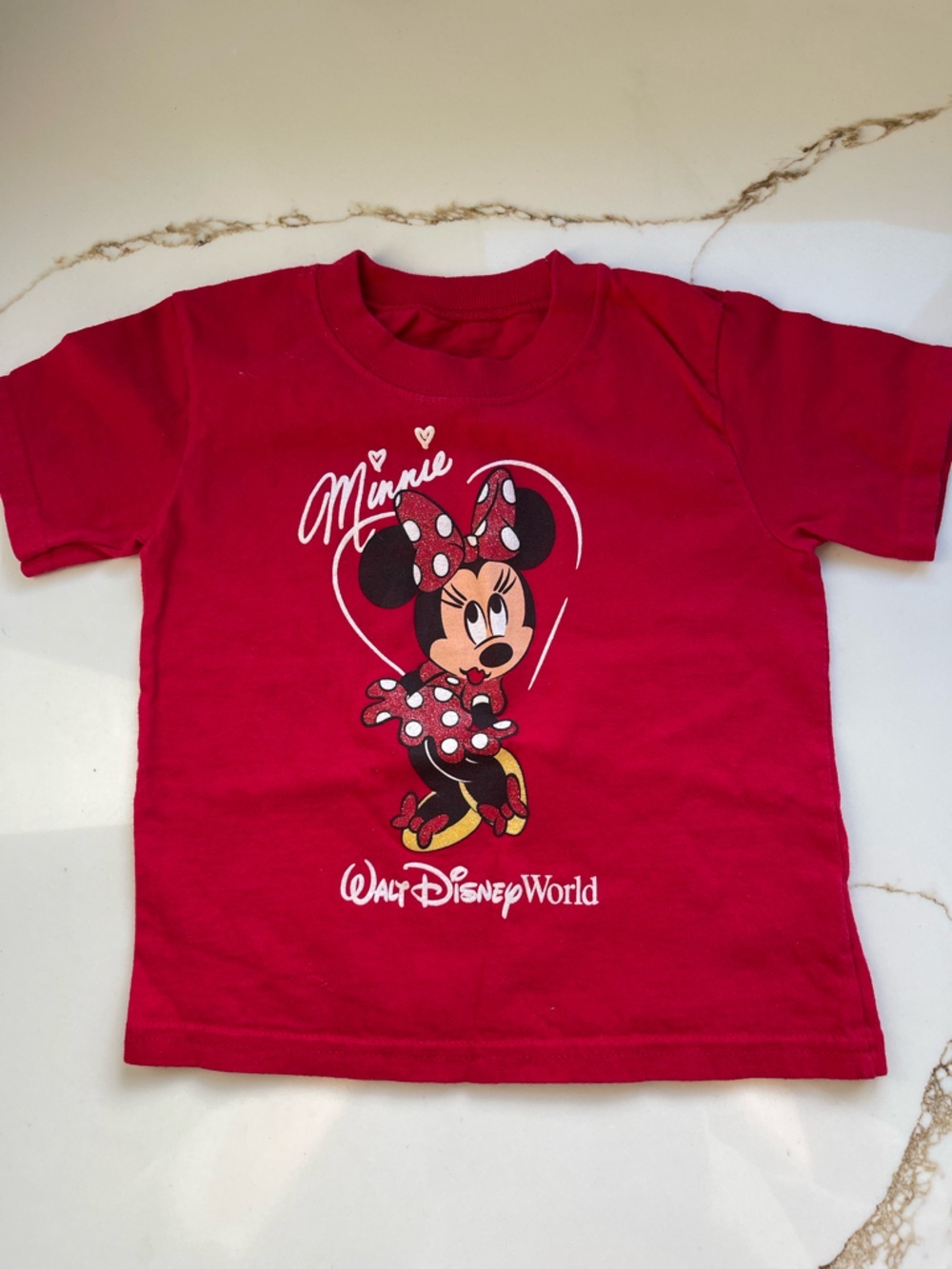 Disney by Hanes Red Minnie Mouse Tee 3T